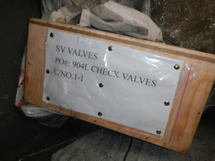 F904L forged lift type check valves packing