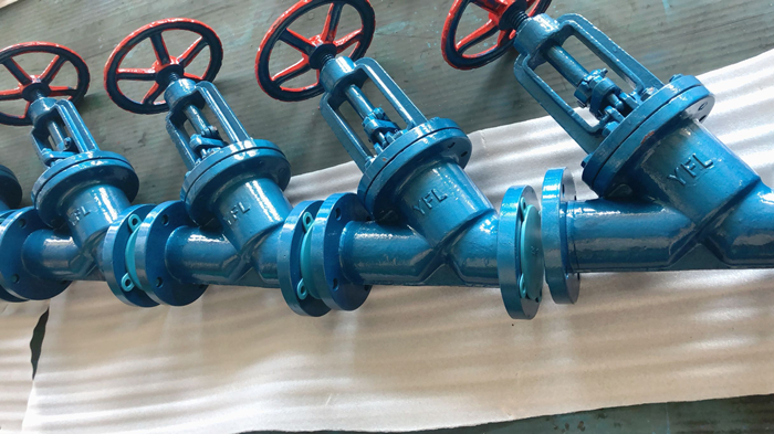 YFL rubber lined Y type globe valves