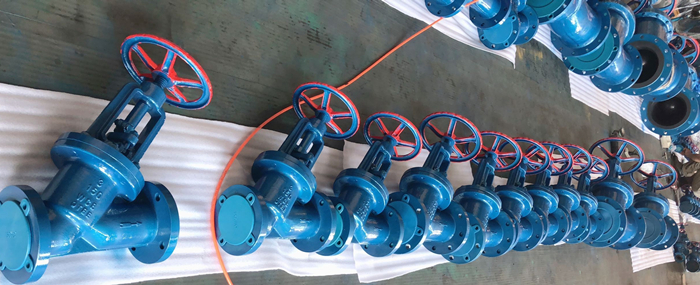 rubber lined Y type globe valves for corrosive service