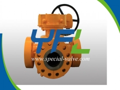 Gear Operated Four Way Plug Valve by YFL
