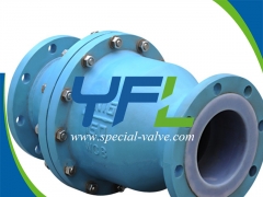 FEP Lined Flanged Swing Check Valve